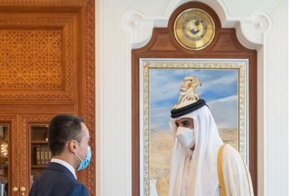 His Highness receives Italian Minister of Foreign Affairs