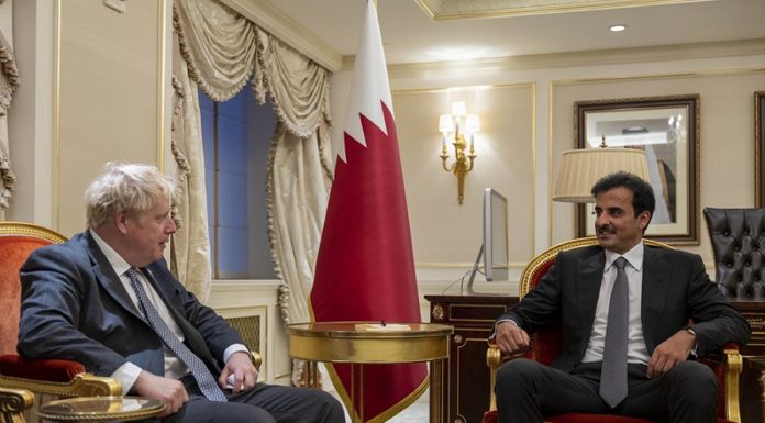 His Highness discusses with the British Prime Minister relations of cooperation, the most prominent regional and international issues and the developments in Afghanistan