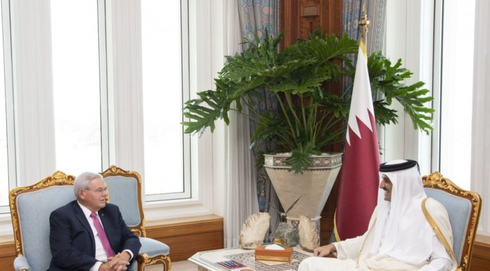 His Highness receives the Chairman of the US Senate Foreign Relations Committee