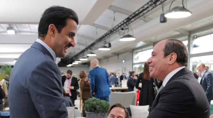 His Highness meets with a number of heads of state and delegations participating in the Glasgow Summit