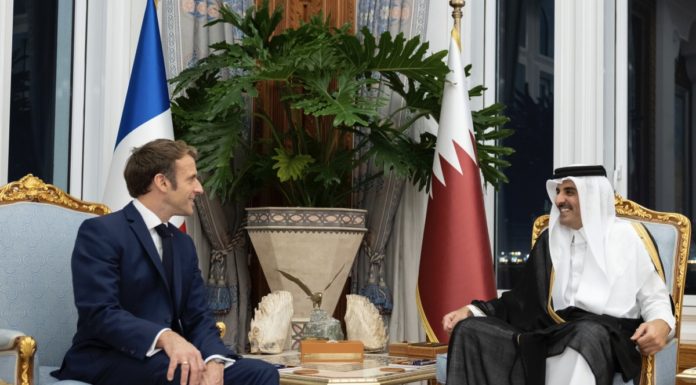 His Highness holds talks with the French President