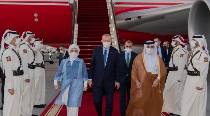 Turkish President arrives in Doha