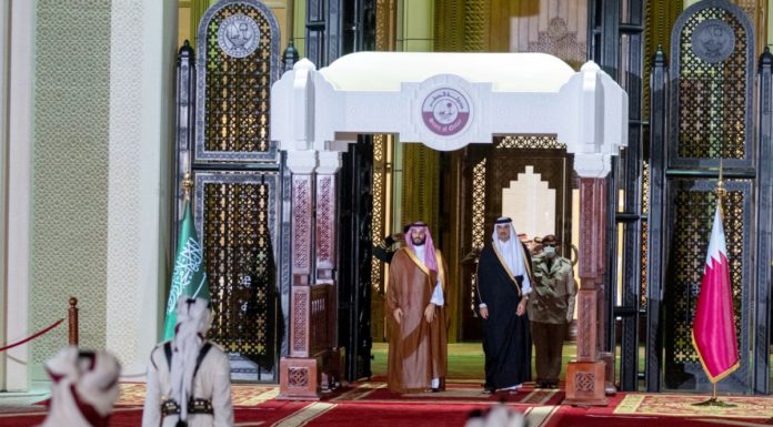 His Highness tweeting: The relations of brotherhood and cooperation between Qatar and Saudi Arabia are based on solid foundations