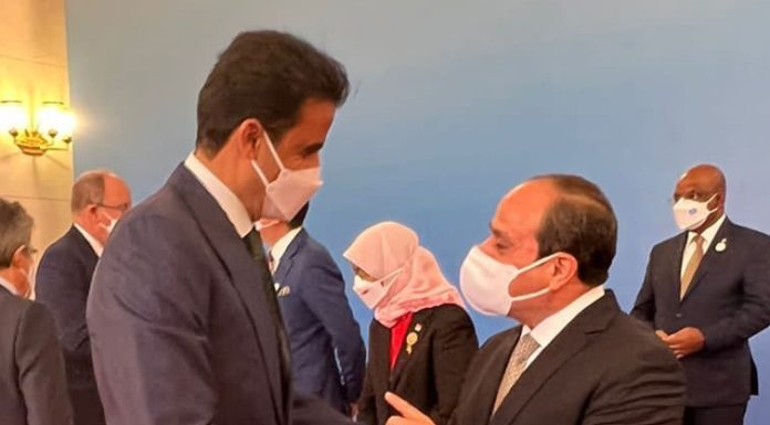 His Highness meets a number of state leaders and officials at the opening ceremony of the Olympic Games