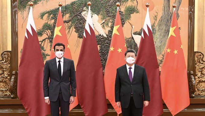 His Highness discusses with the Chinese President the joint strategic cooperation