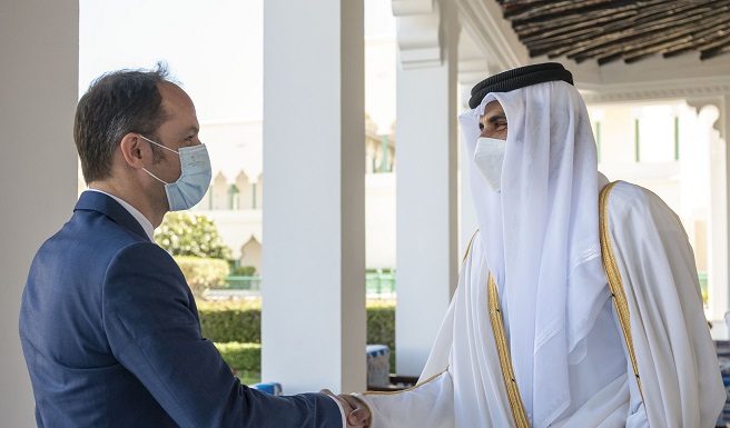 His Highness receives the Minister of Foreign Affairs of Slovenia