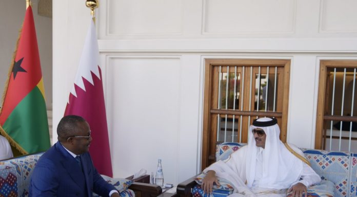 HH The Amir and President of Guinea-Bissau hold a session of talks