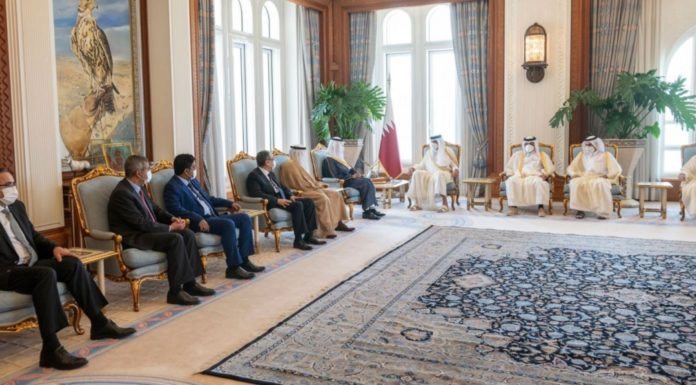 His Highness receives ministers participating in the seventh general conference of the Arab Electricity Union