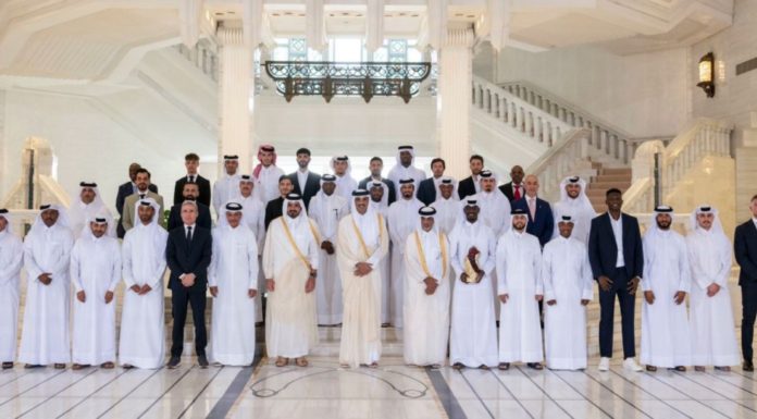 His Highness hosts a lunch for the champion and runner-up of the Emir’s Football Cup