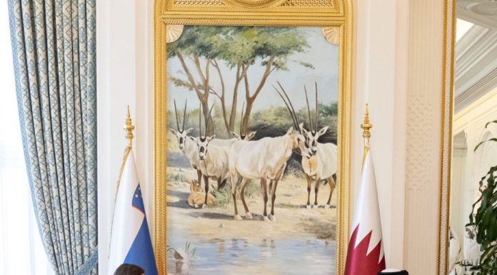 His Highness holds an official session of talks with the Slovenian President