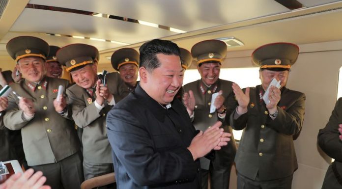 N.Korean leader Kim observes missile test to enhance nuclear capabilities