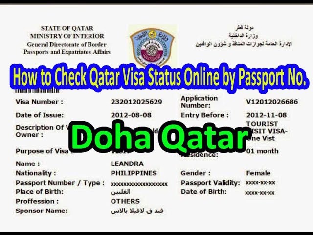 visit visa status qatar