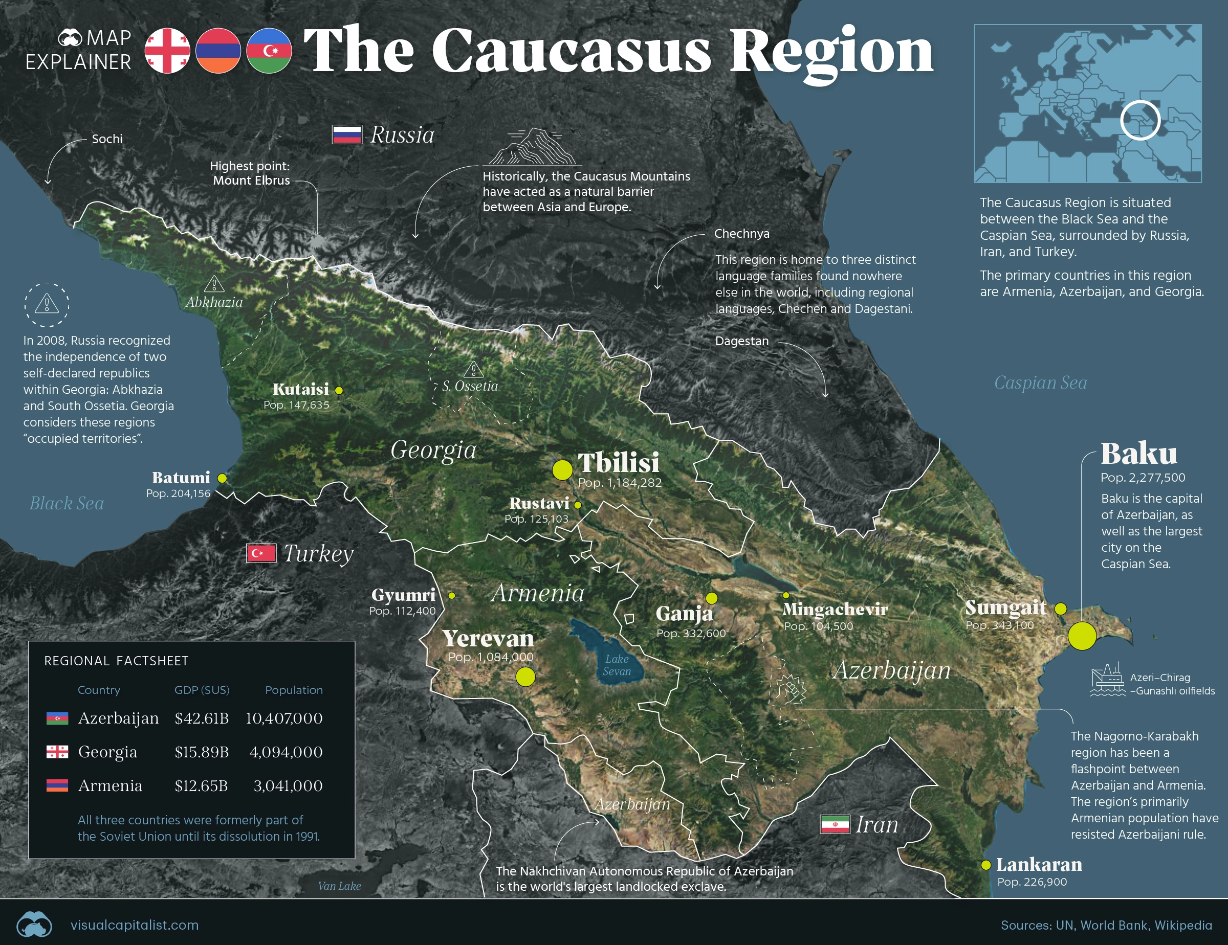 Новый кавказ 2023 году. Caucasus Region. Caucasus-Region Map. Карта Кавказа 2022. Georgian Regions.