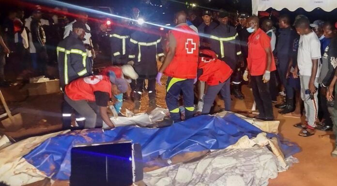 Landslide kills at least 14 people at a funeral in Cameroon