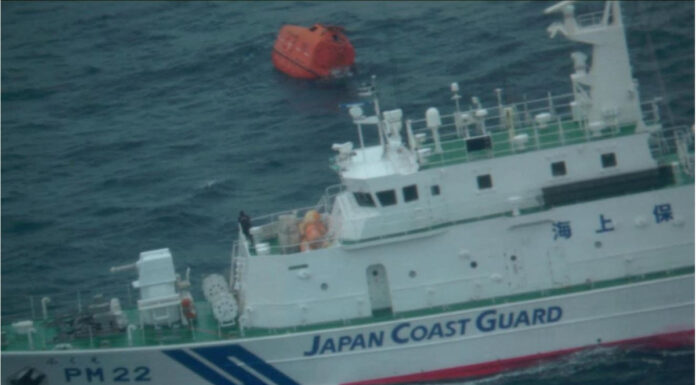 Rescuers press on after cargo ship sinks off Japan