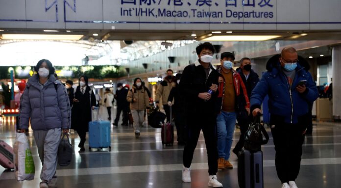 Travellers arriving in England from China will need to show negative COVID test