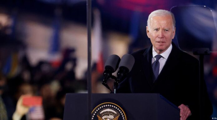 Joe Biden in Poland says Ukraine ‘stands free’