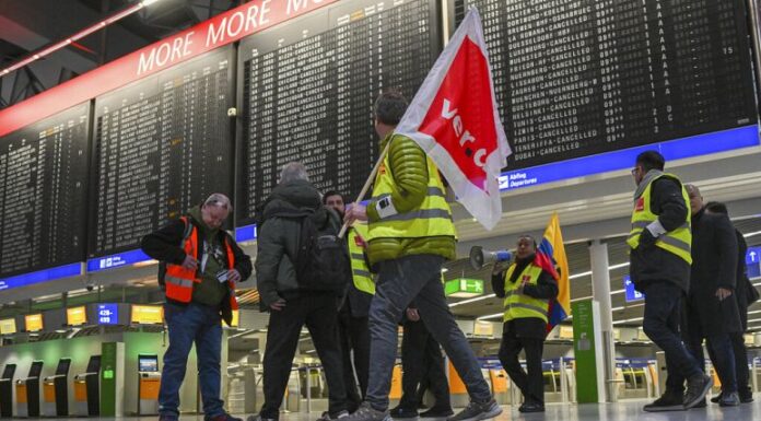 Thousands of flights cancelled as German airport staff strike