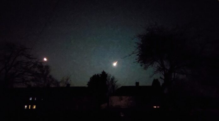 ‘Shooting star’ asteroid seen over English Channel