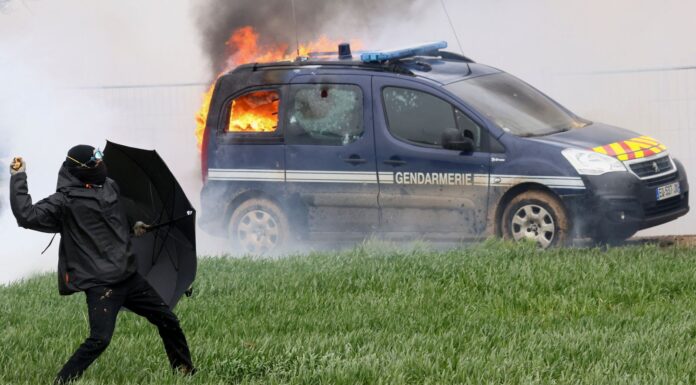 France protests: Demonstrator in critical condition and 16 officers injured as French police clash with people opposed to reservoir plans
