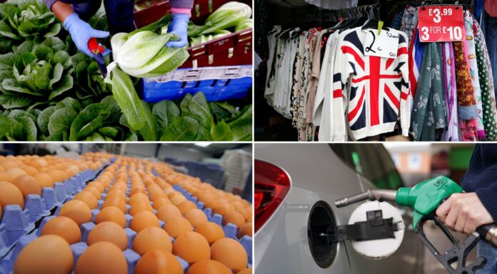 Inflation eases but still remains above 10% as cost of essential foods hit record high