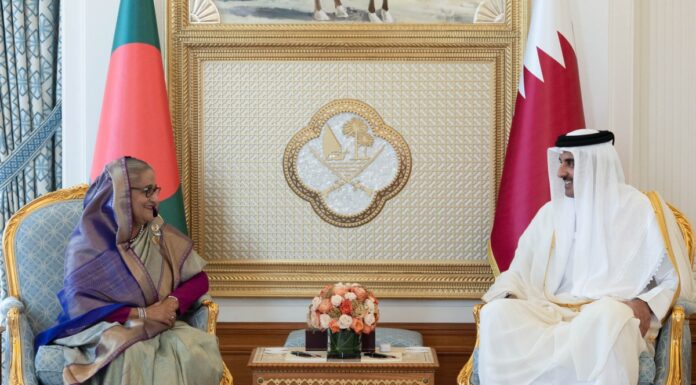 His Highness receives the Prime Minister of Bangladesh