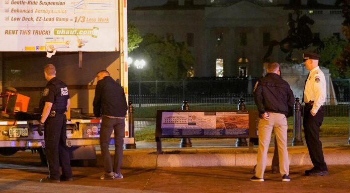 Truck crashes near White House, driver arrested