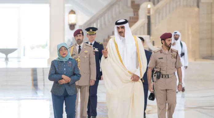 His Highness affirms the strength of relations between the State of Qatar and Singapore