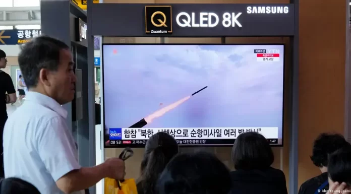 North Korea fires missiles amid silence over US soldier