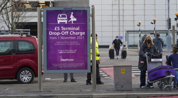 Passenger drop-off fees increased at more than a third of UK airports