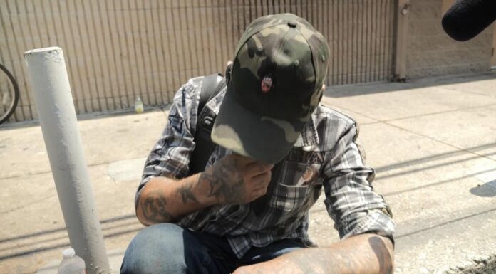 In this neighbourhood, people openly inject the ‘zombie drug’ Tranq on every street corner
