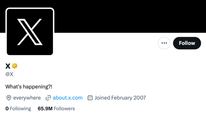 Twitter user gives up @X username to platform’s official account after 16 years