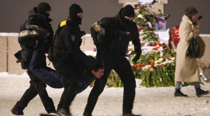 Hundreds detained across Russia at rallies in memory of Navalny