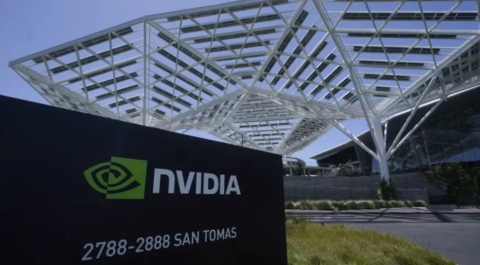Which Chinese tech company has Nvidia named as its top competitor?