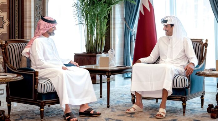 His Highness receives the Crown Prince of Ajman