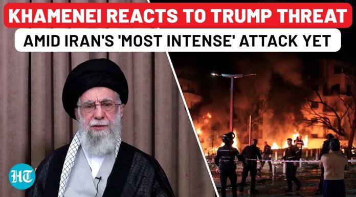 Khamenei’s 1st Reaction To Trump’s Threat: Sends Hebrew Message Mocking Israel Amid Huge Iran Attack