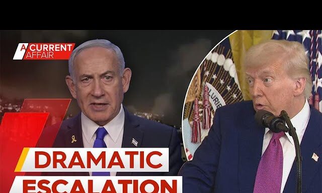 Dramatic escalation of conflict between Israel and Iran erupts in the Middle East | A Current Affair