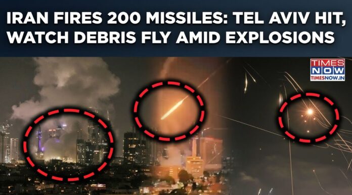 Iran Retaliates To IDF Blitz| 200 Missiles Fired? Buildings Hit, Debris Flies As Tel Aviv Hit| Watch